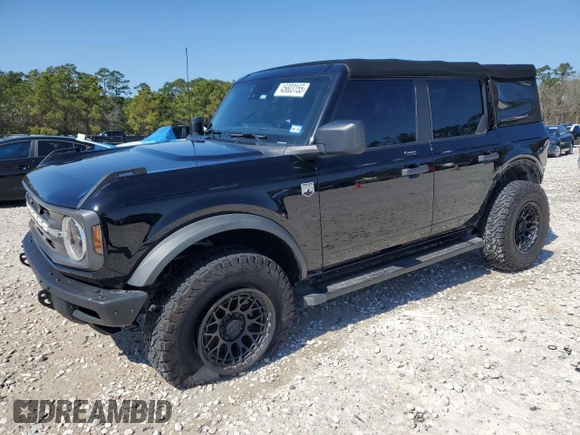 2022 Ford Bronco with VIN 1FMDE5BH6NLB01029, listed as a Copart auction lot 45603155 with 98,385 mi miles and Salvage Title. Bid and sale history available at DreamBid. Image 1.