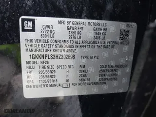 2017 GMC Acadia Denali with VIN 1GKKNPLS3HZ302698, listed as a IAAI auction lot 41901228 with 80,654 mi miles. Bid and sale history available at carsss.com. Image 9.