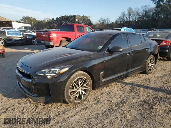 2022 Kia Stinger GT-Line with VIN KNAE35LD4N6113864, listed as a Copart auction lot 47100375 with 47,264 mi miles and Salvage Title. Bid and sale history available at carsss.com. Image 1.