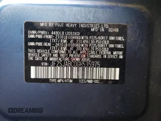 2016 Subaru Forester 2.5i with VIN JF2SJABC0GH535975, listed as a Copart auction lot 61136145 with 202,070 mi miles and Salvage title. Bid and sale history available at DreamBid. Image 14.