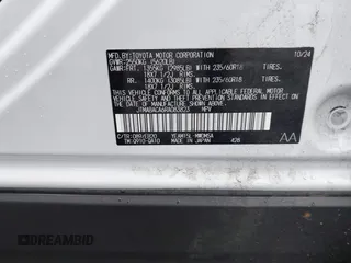 2024 Toyota bZ4X XLE z VIN JTMABACA6RA083823, wystawiony jako IAAI lot #42226912 z przebiegiem 7057 mil mil oraz . Historia ofert i sprzedaży dostępna na DreamBid. Obrazek 9.