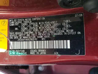2008 Toyota Highlander z VIN JTEDS41A682063190, wystawiony jako Copart lot #56538975 z przebiegiem 283 133 mil mil oraz Szkoda całkowita • Salvage title. Historia ofert i sprzedaży dostępna na DreamBid. Obrazek 13.