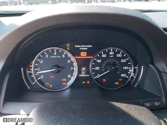 2014 Acura RLX Tech Pkg with VIN JH4KC1F52EC003785, listed as a Copart auction lot 70974324 with 135,080 mi miles and Salvage Title. Bid and sale history available at carsss.com. Image 9.