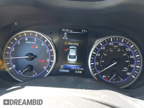 2017 Infiniti Q50 Premium with VIN JN1EV7AR8HM841827, listed as a IAAI auction lot 42663637 with 55,510 mi miles and . Bid and sale history available at DreamBid. Image 7.