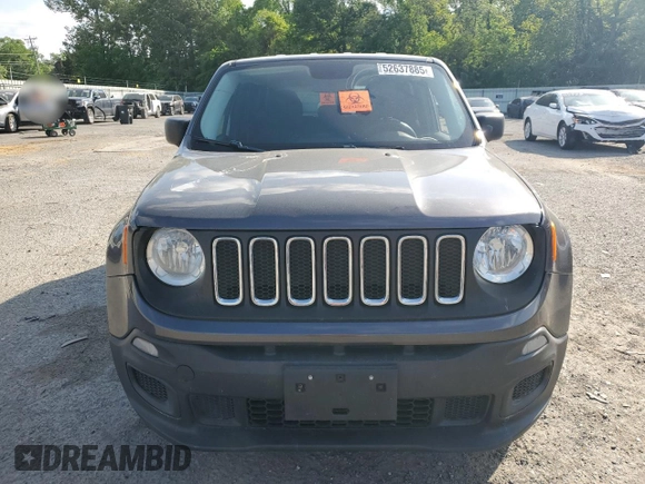 2017 Jeep Renegade Sport z VIN ZACCJAABXHPF04898, wystawiony jako Copart lot #52637885 z przebiegiem 147 198 mil mil oraz Szkoda całkowita • Salvage title. Historia ofert i sprzedaży dostępna na DreamBid. Obrazek 5.