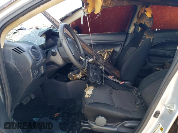 2021 Mitsubishi Mirage ES with VIN ML32AUHJ0MH009267, listed as a Copart auction lot 47106695 with Not provided miles and Salvage title. Bid and sale history available at DreamBid. Image 7.