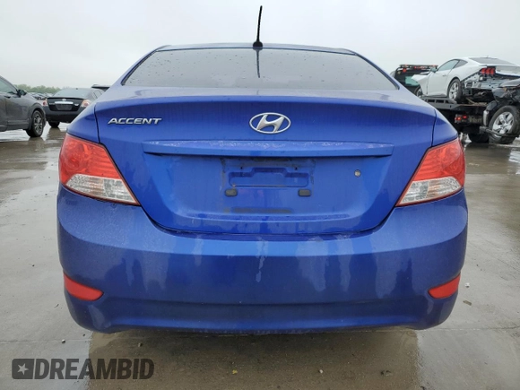 2012 Hyundai Accent GLS with VIN KMHCU4AE9CU098280, listed as a Copart auction lot 51658745 with 166,310 mi miles and Clean Title. Bid and sale history available at carsss.com. Image 6.