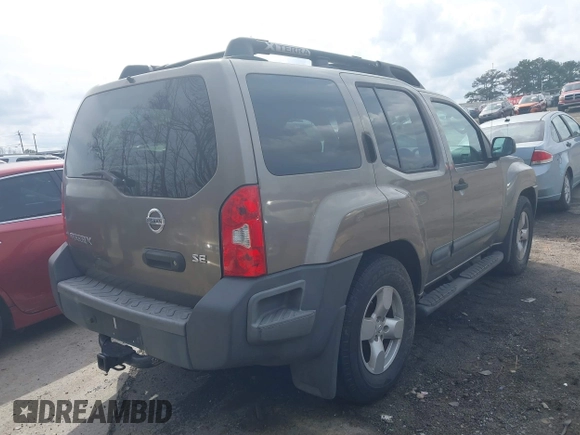 2005 Nissan Xterra S with VIN 5N1AN08U95C635085, listed as a IAAI auction lot 41806846 with 205,559 mi miles. Bid and sale history available at carsss.com. Image 4.