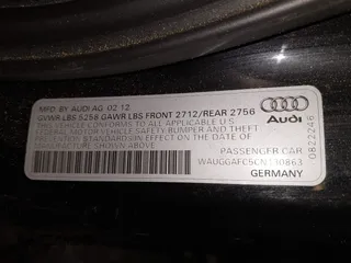 2012 Audi A6 Premium Plus with VIN WAUGGAFC5CN130863, listed as a IAAI auction lot 41327619 with 172,594 mi miles and . Bid and sale history available at DreamBid. Image 9.