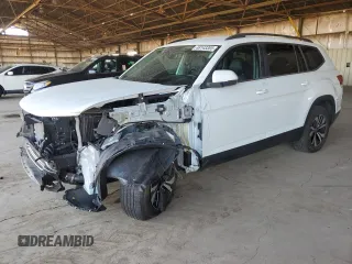 2024 Volkswagen Atlas SE z VIN 1V2LR2CA9RC596027, wystawiony jako Copart lot #46143305 z przebiegiem 12 265 mil mil oraz Szkoda całkowita • Salvage title. Historia ofert i sprzedaży dostępna na DreamBid. Obrazek 1.