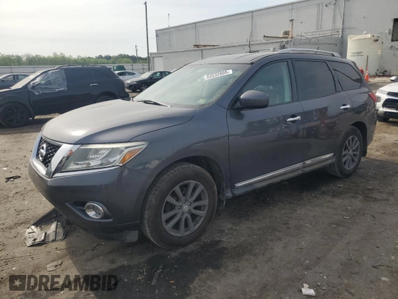 2014 Nissan Pathfinder SL with VIN 5N1AR2MM1EC723859, listed as a Copart auction lot 54532805 with 103,247 mi miles and Salvage Title. Bid and sale history available at carsss.com. Image 1.