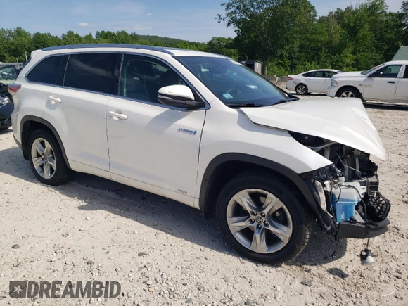 2016 Toyota Highlander Limited with VIN 5TDDCRFH6GS014938, listed as a Copart auction lot 61283725 with 122,063 mi miles and Salvage title. Bid and sale history available at DreamBid. Image 4.