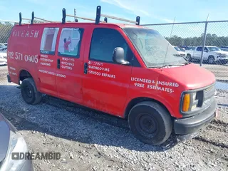 1998 Chevrolet Chevy Van z VIN 1GCFG15WXW1000552, wystawiony jako IAAI lot #41437343 z przebiegiem 213 138 mil mil oraz . Historia ofert i sprzedaży dostępna na DreamBid. Obrazek 1.