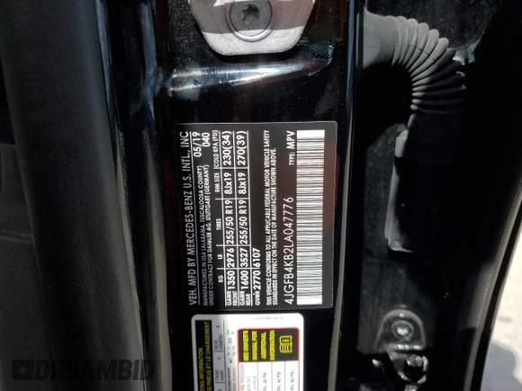 2020 Mercedes-Benz GLE 350 z VIN 4JGFB4KB2LA047776, wystawiony jako Copart lot #61509725 z przebiegiem 46 913 mil mil oraz Nie do naprawy • Non repairable. Historia ofert i sprzedaży dostępna na DreamBid. Obrazek 13.
