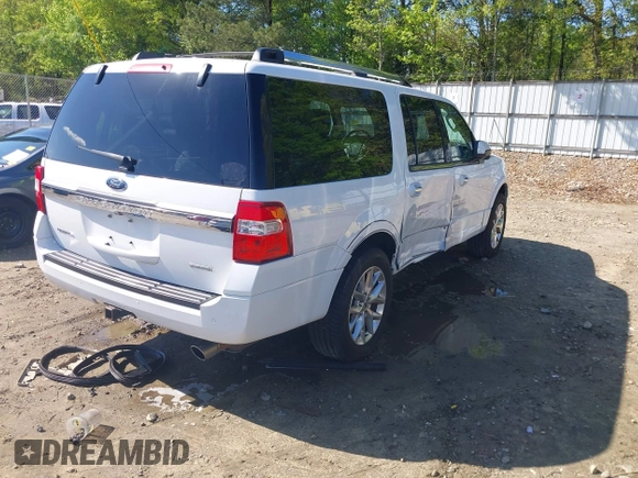 2017 Ford Expedition Max Limited z VIN 1FMJK1KT4HEA61275, wystawiony jako IAAI lot #42010911 z przebiegiem 166 047 mil mil oraz . Historia ofert i sprzedaży dostępna na DreamBid. Obrazek 4.