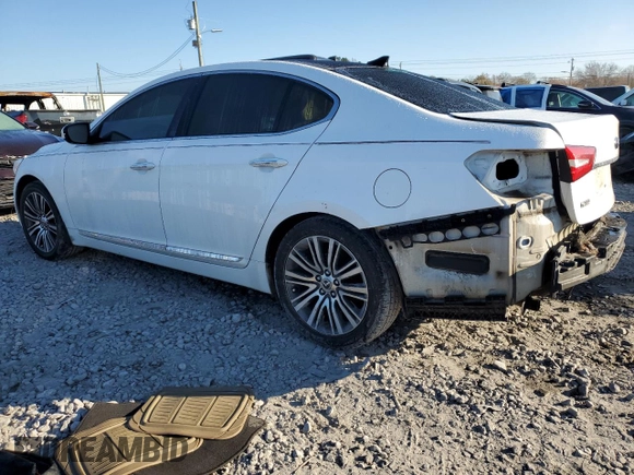 2014 Kia Cadenza Premium with VIN KNALN4D70E5139677, listed as a Copart auction lot 85655924 with 171,362 mi miles and Salvage Title. Bid and sale history available at carsss.com. Image 2.