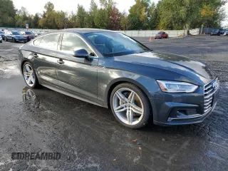 2018 Audi A5 Sportback Prestige z VIN WAUFNCF56JA079425, wystawiony jako Copart lot #71785074 z przebiegiem 38 759 mil mil oraz Szkoda całkowita • Salvage title. Historia ofert i sprzedaży dostępna na DreamBid. Obrazek 4.