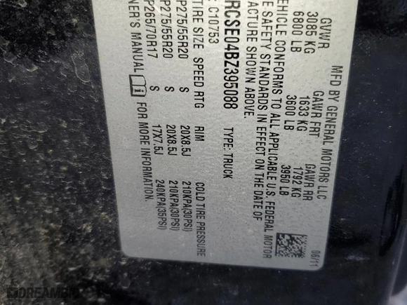 2011 Chevrolet Silverado 1500 LT with VIN 1GCRCSE04BZ395088, listed as a Copart auction lot 87841155 with 171,600 mi miles and Salvage Title. Bid and sale history available at carsss.com. Image 12.