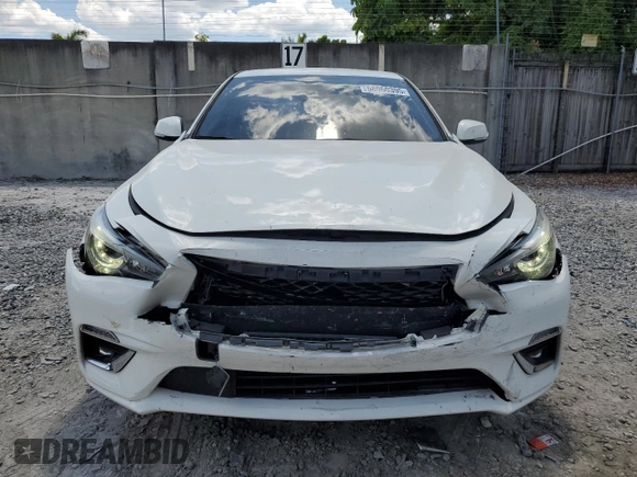 2020 Infiniti Q50 Luxe with VIN JN1EV7AP3LM206117, listed as a Copart auction lot 58060395 with 40,534 mi miles and Non repairable. Bid and sale history available at DreamBid. Image 5.