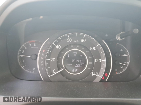 2014 Honda CR-V LX z VIN 5J6RM3H31EL043421, wystawiony jako Copart lot #58834255 z przebiegiem 74 470 mil mil oraz Szkoda całkowita • Salvage title. Historia ofert i sprzedaży dostępna na DreamBid. Obrazek 9.