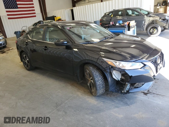 2022 Nissan Sentra SV with VIN 3N1AB8CV3NY206885, listed as a Copart auction lot 50695795 with 56,789 mi miles and Salvage Title. Bid and sale history available at DreamBid. Image 4.