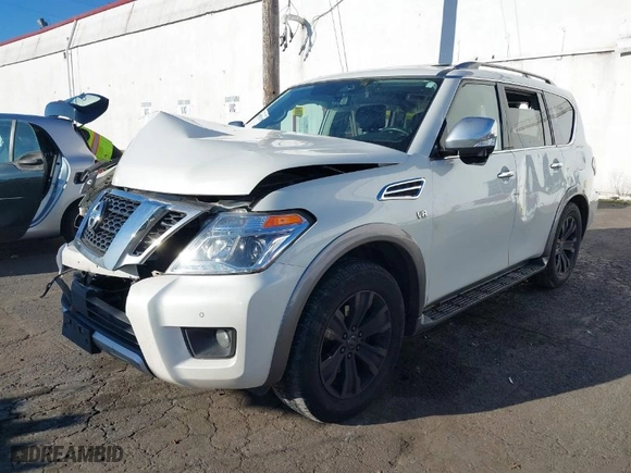 2018 Nissan Armada SL with VIN JN8AY2NC1JX500919, listed as a IAAI auction lot 40992591 with 108,453 mi miles. Bid and sale history available at carsss.com. Image 2.
