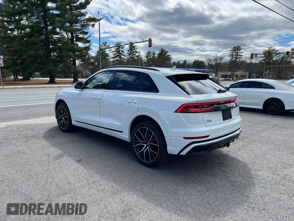2019 Audi Q8 Premium Plus with VIN WA1EVAF17KD039090, listed as a Copart auction lot 53704905 with 79,894 mi miles and Clean Title. Bid and sale history available at carsss.com. Image 3.