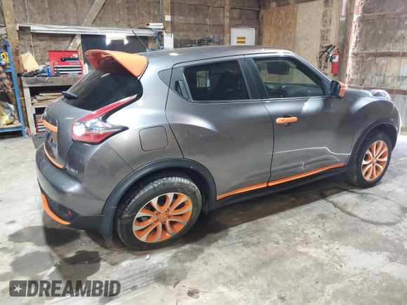 2015 Nissan Juke S with VIN JN8AF5MV8FT551634, listed as a Copart auction lot 48998085 with 64,437 mi miles and Salvage Title. Bid and sale history available at DreamBid. Image 3.