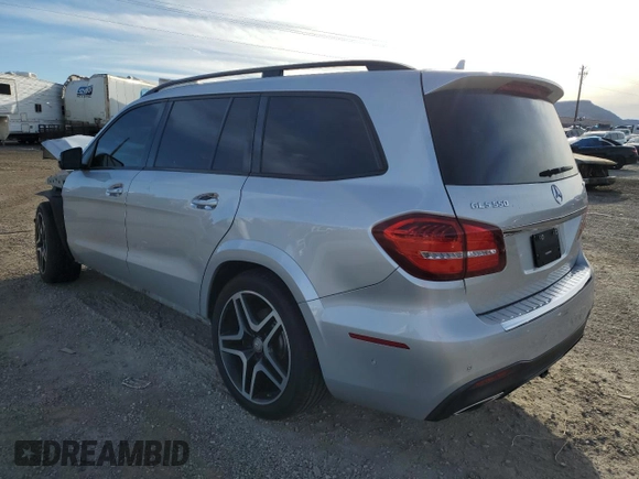 2017 Mercedes-Benz GLS 550 with VIN 4JGDF7DE1HA874776, listed as a Copart auction lot 43301714 with 97,583 mi miles and . Bid and sale history available at DreamBid. Image 2.