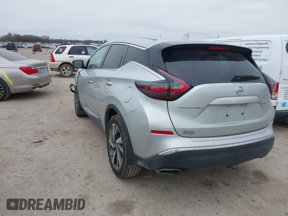2022 Nissan Murano SL with VIN 5N1AZ2CJXNC108573, listed as a IAAI auction lot 41620603 with 51,717 mi miles and . Bid and sale history available at carsss.com. Image 3.