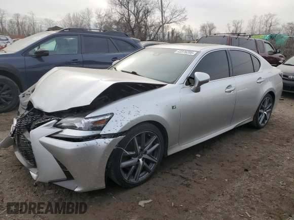 2017 Lexus GS with VIN JTHBA1BL8HA003798, listed as a Copart auction lot 43376205 with 66,541 mi miles and Salvage Title. Bid and sale history available at carsss.com. Image 1.