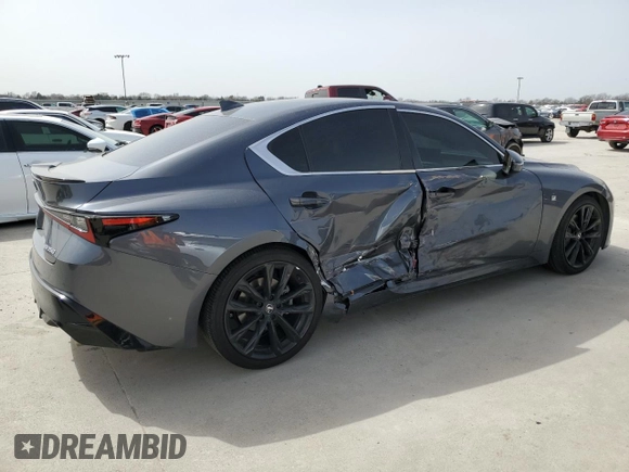 2023 Lexus IS with VIN JTHGZ1B21P5059966, listed as a Copart auction lot 48423015 with 40,384 mi miles and Salvage Title. Bid and sale history available at carsss.com. Image 3.