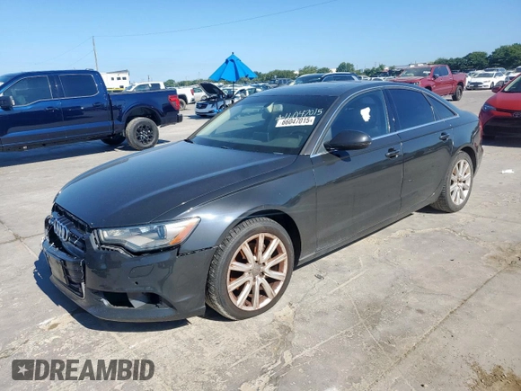 2013 Audi A6 Premium Plus with VIN WAUDFAFC5DN063589, listed as a Copart auction lot 66047015 with 108,569 mi miles and Clean title. Bid and sale history available at DreamBid. Image 1.