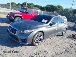 2014 Infiniti Q50 Hybrid Premium with VIN JN1AV7AR6EM700524, listed as a IAAI auction lot 41293930 with 1 mi miles. Bid and sale history available at carsss.com. Image 2.