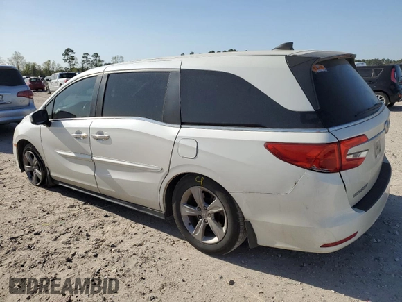 2018 Honda Odyssey EX-L with VIN 5FNRL6H72JB005268, listed as a Copart auction lot 50263645 with 136,036 mi miles and Salvage Title. Bid and sale history available at carsss.com. Image 2.