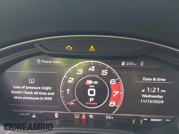 2019 Audi S5 Sportback Prestige z VIN WAUC4CF55KA011706, wystawiony jako IAAI lot #40804401 z przebiegiem 103 817 mil mil oraz . Historia ofert i sprzedaży dostępna na DreamBid. Obrazek 7.