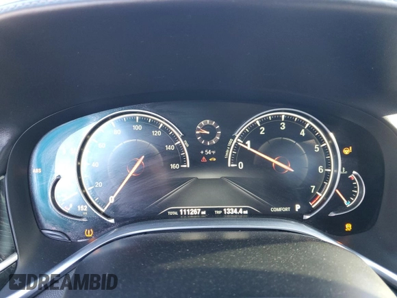 2016 BMW 7 Series 740i with VIN WBA7E2C52GG504096, listed as a Copart auction lot 49258935 with 111,267 mi miles and Salvage Title. Bid and sale history available at carsss.com. Image 9.