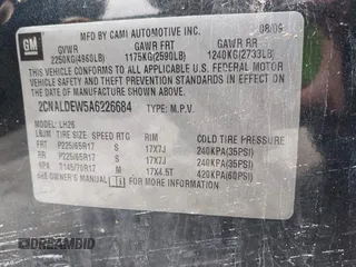 2010 Chevrolet Equinox 1LT with VIN 2CNALDEW5A6226684, listed as a IAAI auction lot 41878526 with 236,338 mi miles and . Bid and sale history available at DreamBid. Image 9.