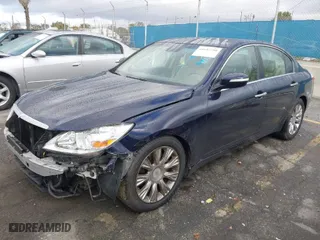 2011 Hyundai Genesis with VIN KMHGC4DE1BU145283, listed as a IAAI auction lot 41687780 with 104,191 mi miles. Bid and sale history available at carsss.com. Image 2.