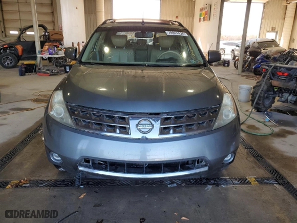 2007 Nissan Murano S with VIN JN8AZ08W57W633673, listed as a Copart auction lot 78941424 with 145,719 mi miles and Salvage Title. Bid and sale history available at carsss.com. Image 5.