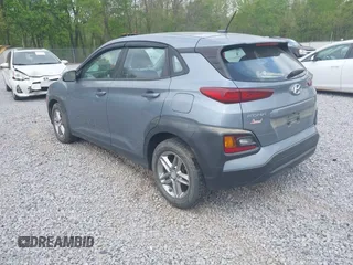 2019 Hyundai Kona SE with VIN KM8K12AA0KU257384, listed as a IAAI auction lot 42049777 with 91,000 mi miles. Bid and sale history available at carsss.com. Image 3.