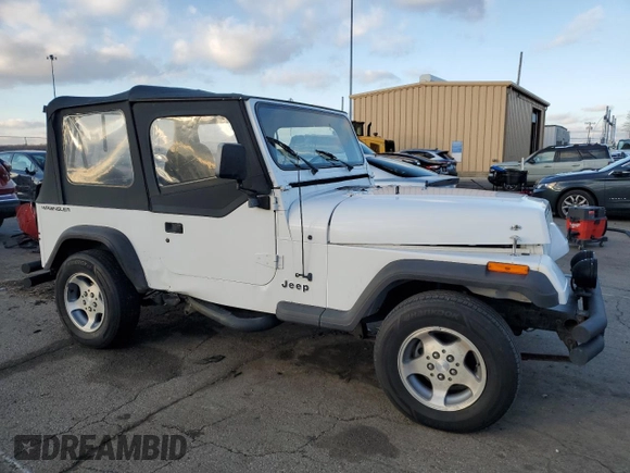 1993 Jeep Wrangler "S" with VIN 1J4FY19P8PP218787, listed as a Copart auction lot 86955894 with 253,568 mi miles and Salvage Title. Bid and sale history available at carsss.com. Image 4.