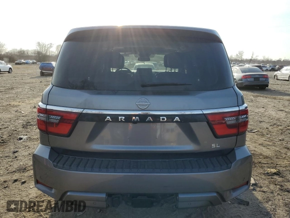 2021 Nissan Armada SL with VIN JN8AY2BB8M9793254, listed as a Copart auction lot 48853805 with 85,755 mi miles and Salvage Title. Bid and sale history available at carsss.com. Image 6.