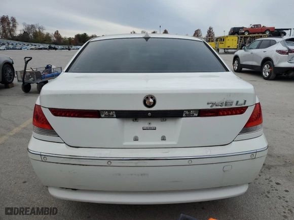 2005 BMW 7 Series 745Li with VIN WBAGN63545DS58481, listed as a Copart auction lot 78895514 with 0 mi miles and Clean Title. Bid and sale history available at carsss.com. Image 6.