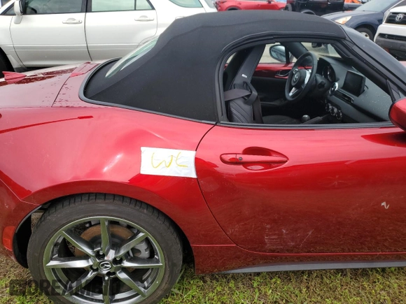 2021 Mazda MX-5 Miata Grand Touring with VIN JM1NDAD79M0451182, listed as a Copart auction lot 73790354 with Not provided miles and Non repairable. Bid and sale history available at DreamBid. Image 12.