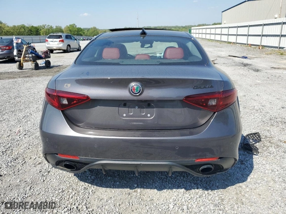2019 Alfa Romeo Giulia with VIN ZARFANANXK7609658, listed as a Copart auction lot 53039485 with 0 mi miles and Clean Title. Bid and sale history available at carsss.com. Image 6.