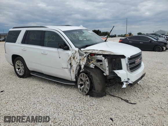 2017 GMC Yukon SLT with VIN 1GKS1BKCXHR268977, listed as a Copart auction lot 70620484 with 0 mi miles and Salvage Title. Bid and sale history available at carsss.com. Image 4.