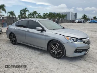 2016 Honda Accord Sport with VIN 1HGCR2F58GA142667, listed as a Copart auction lot 62562385 with 212,663 mi miles and Salvage title. Bid and sale history available at DreamBid. Image 4.