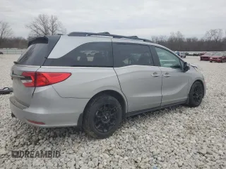 2023 Honda Odyssey EX-L with VIN 5FNRL6H63PB027845, listed as a Copart auction lot 47357095 with 29,265 mi miles and Salvage Title. Bid and sale history available at carsss.com. Image 3.