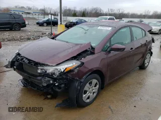 2017 Kia Forte LX with VIN 3KPFK4A75HE040455, listed as a Copart auction lot 85940524 with 158,902 mi miles and Non Repairable. Bid and sale history available at carsss.com. Image 1.